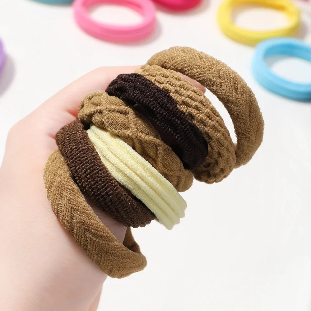 12PCS Women Girls Simple Basic Elastic Hair Bands Ties Scrunchie Ponytail Holder Rubber Bands Fashion Headband Hair Accessories