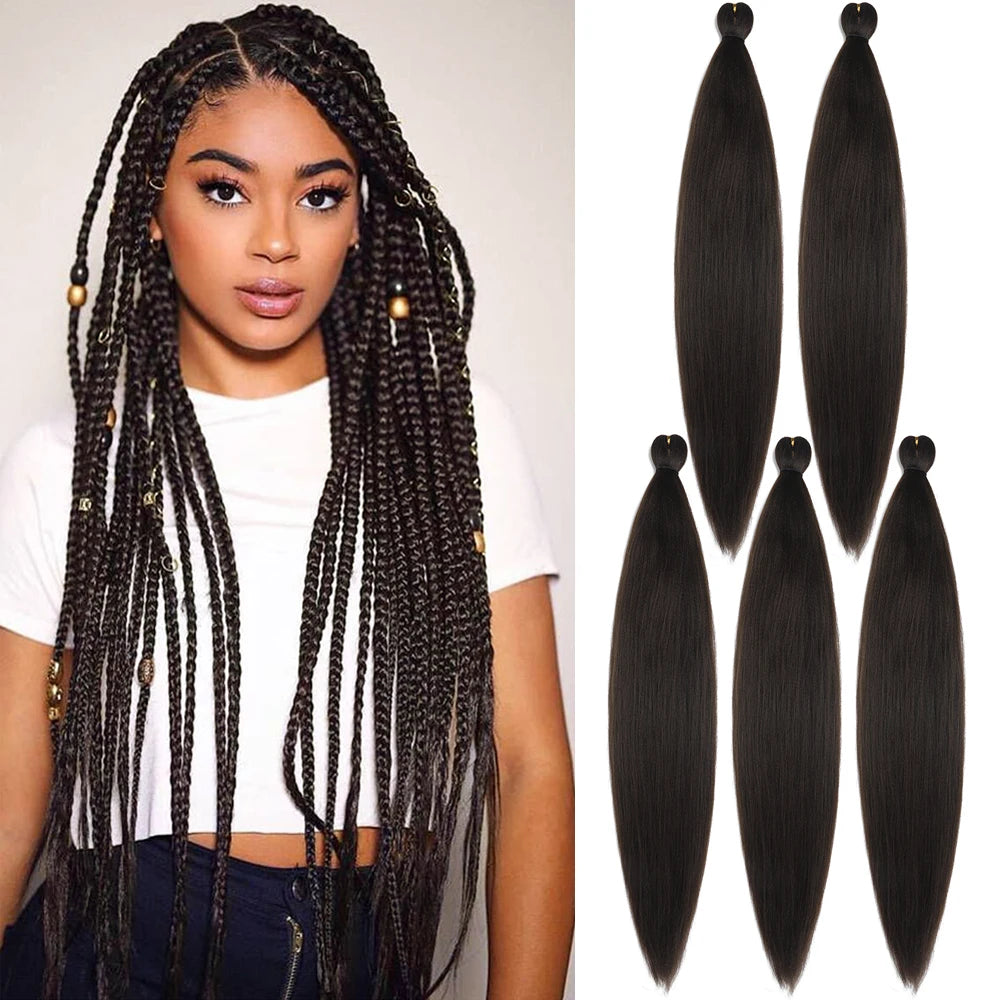 1/3/5 Packs/Lot 26 Inch Pre-stretched Braiding Hair Ombre Braiding Hair Hot Water Setting Synthetic Braiding Hair Extensions