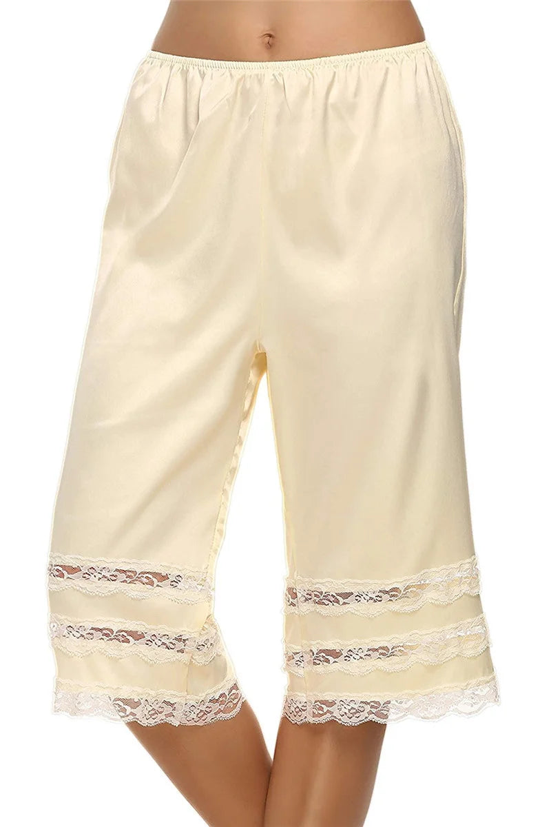 US STOCK 27-28 Length Women Ladies Lace Mini Pettipants Slip Bloomer S M L XL