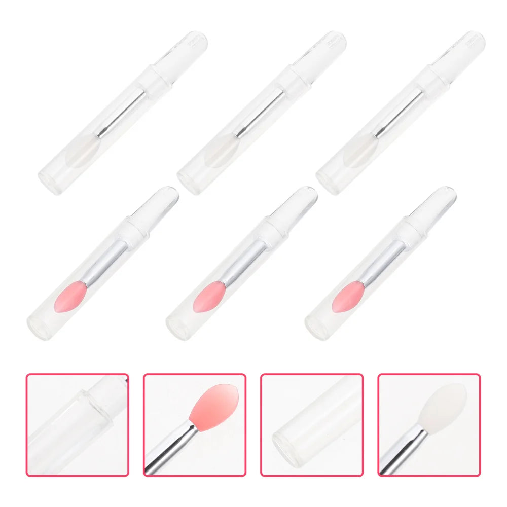 6Pcs Makeup Brush Silicone Heads Lip Mask Brush Tool Women Eyeshadow Lipstick Makeup Applicator for Girls Ladies Beauty Tools Viralgem Store