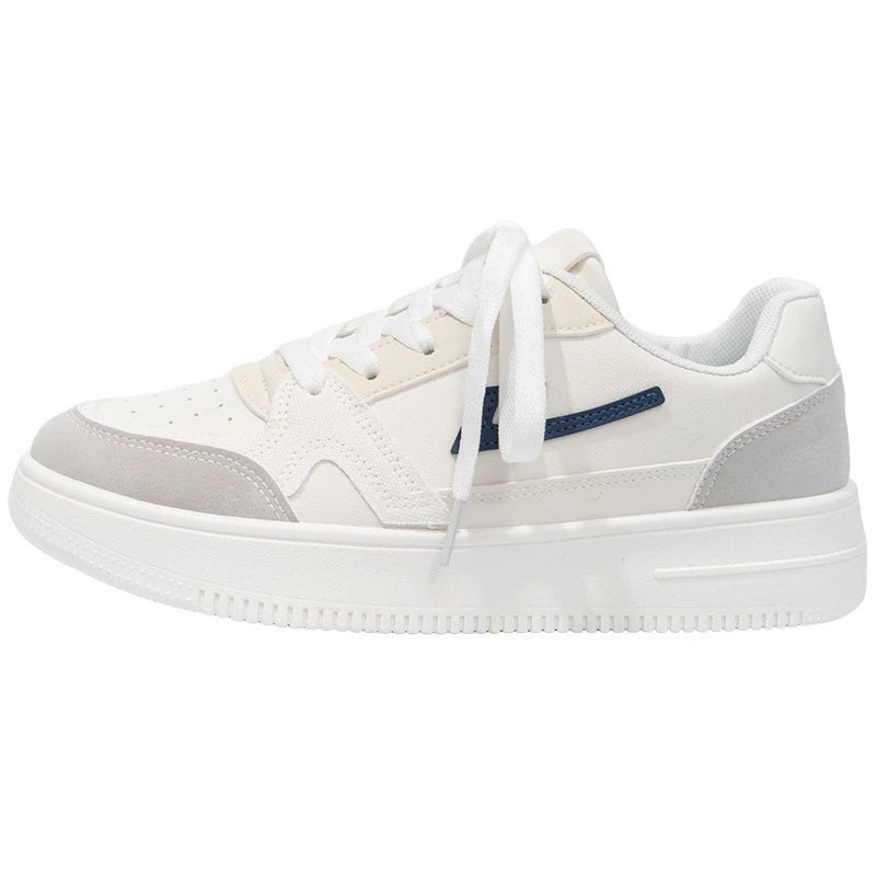 White Shoes For Women's Classic Spring And Autumn New Sports And Casual Trend Women's Shoes Versatile Ins Thick-Soled Shoes