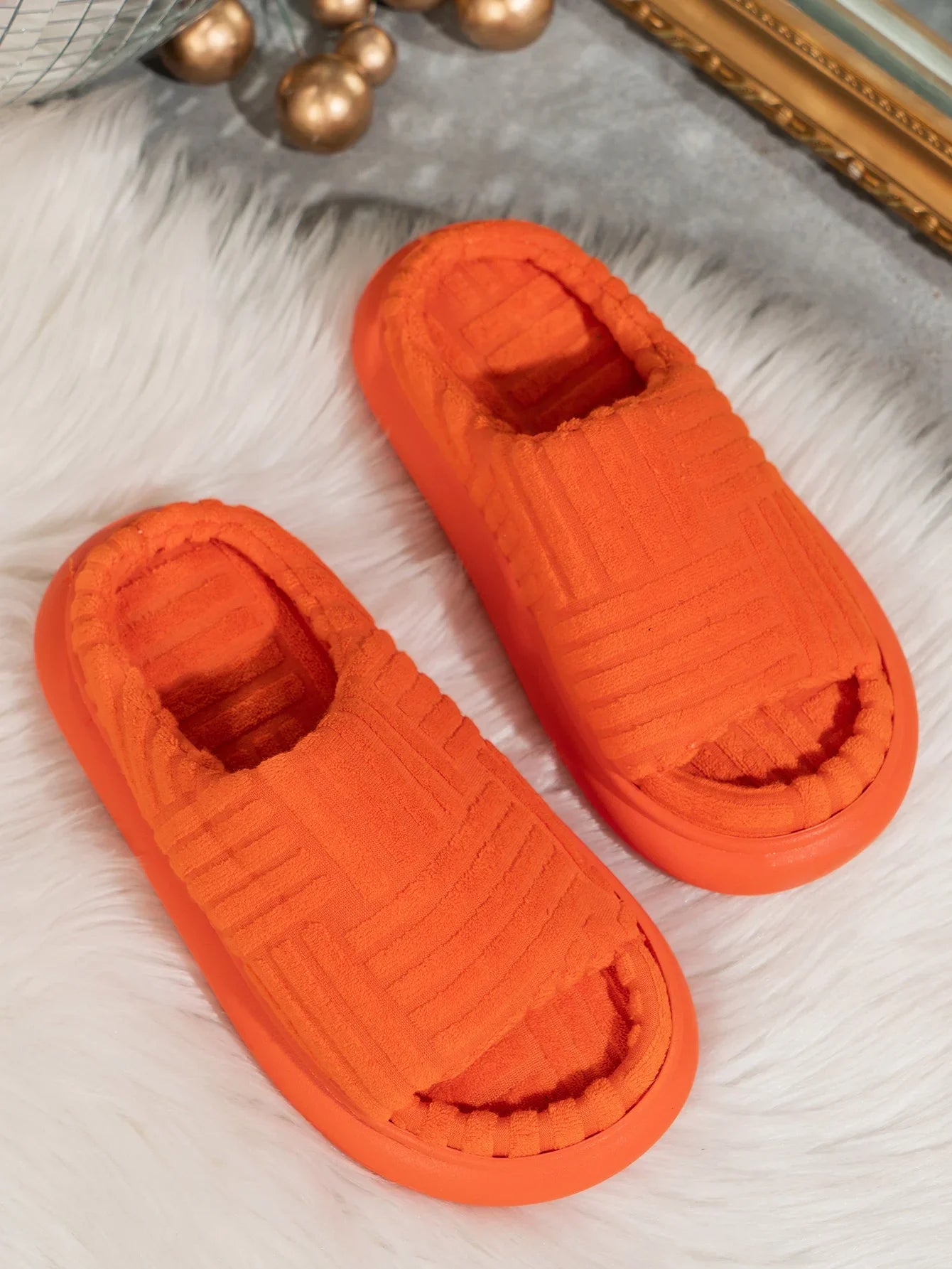 Women's 2024 Spring and Autumn Towel Pattern Thick Sole Home Fashion Anti Slip Towel Sole External Slippers Sandals Outdoor Viralgem Store