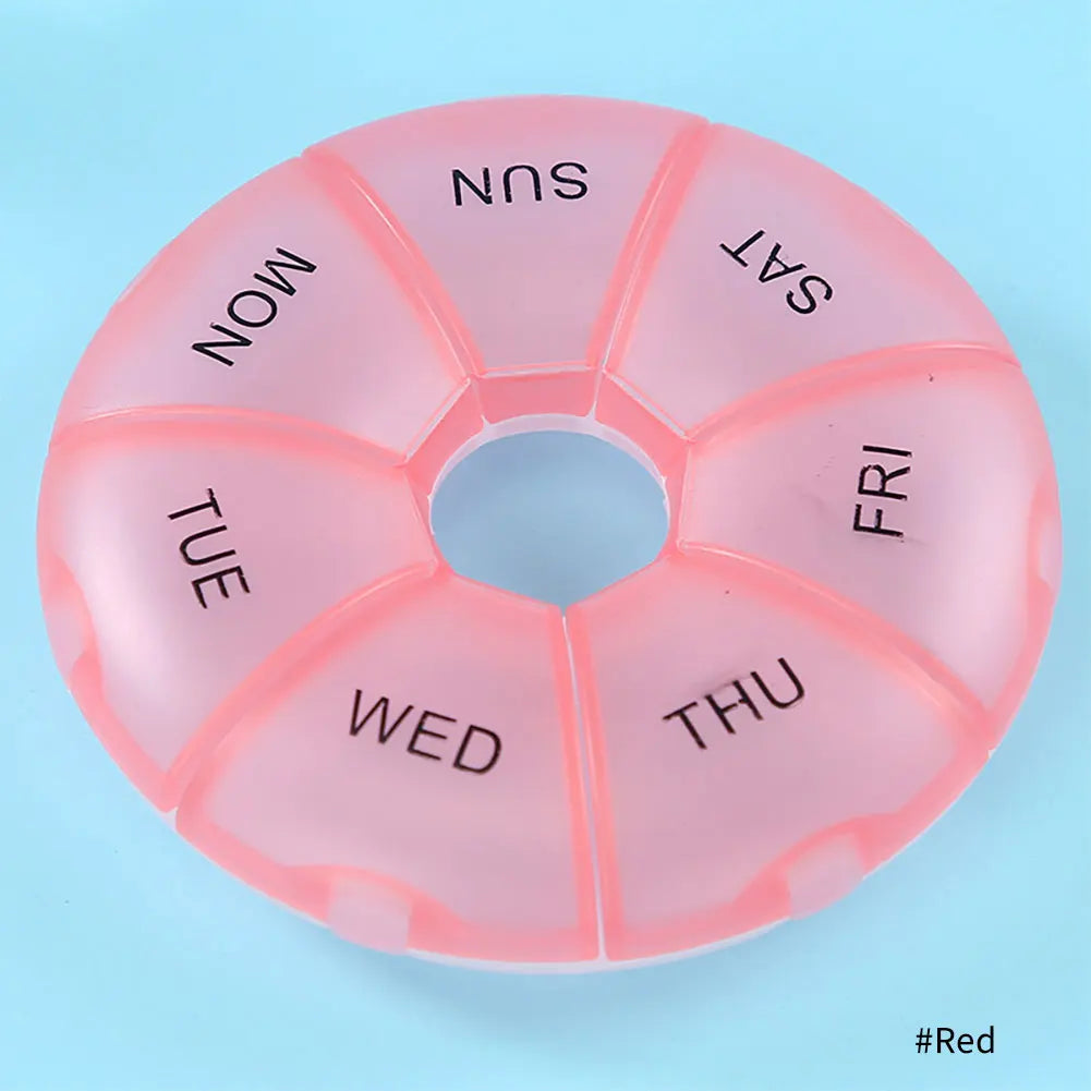 1pc Portable Weekly 7 Days Pill Box Holder Medicine Storage Organizer Case Travel Pill Case Container