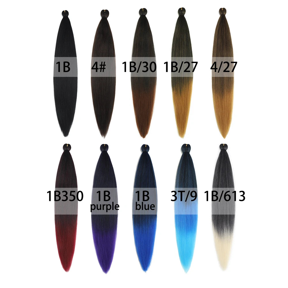 1/3/5 Packs/Lot 26 Inch Pre-stretched Braiding Hair Ombre Braiding Hair Hot Water Setting Synthetic Braiding Hair Extensions