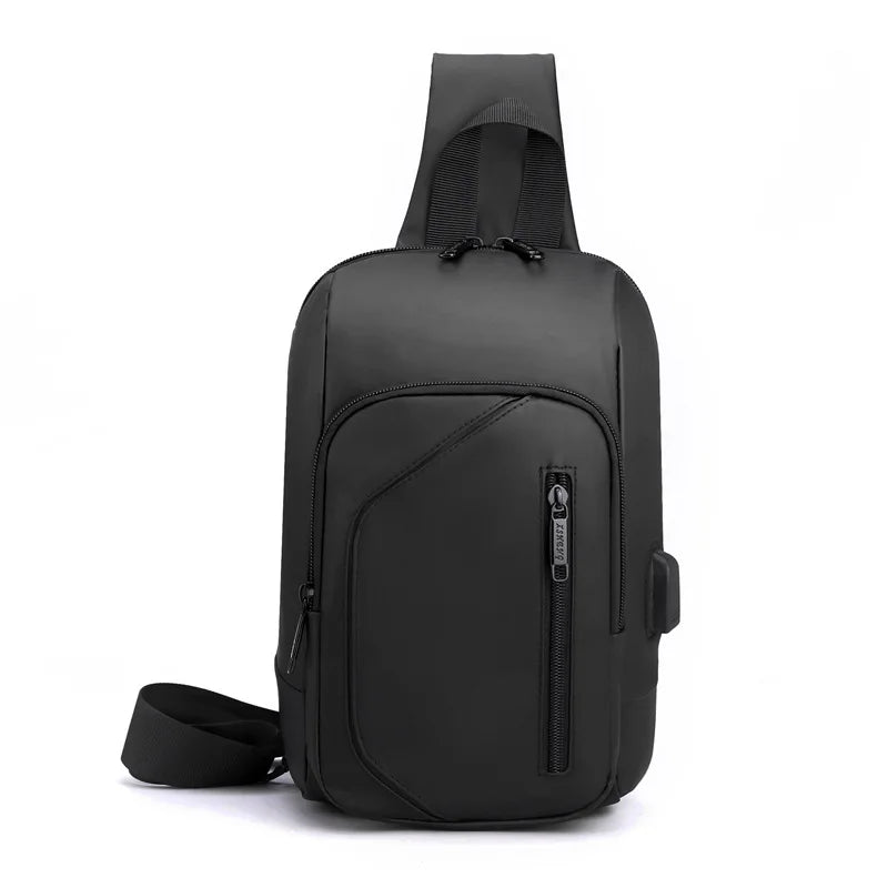 2023 Men's Chest Bag Waterproof Crossbody Bag Multifunction Anti-theft Travel Bags Shoulder Bag Male USB Charging Pouch for Man Viralgem Store