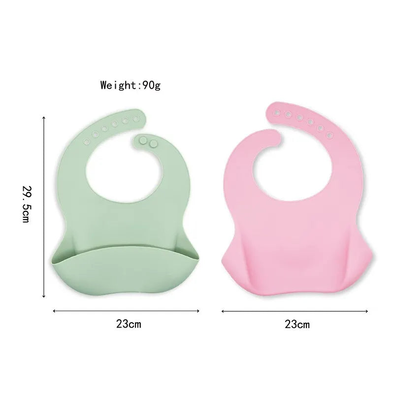 Waterproof Baby Bibs Baby Stuff Cute Cartoon Animal Printed Kids Bib Girl Boy Adjustable Soft Silicone Bib Baby Feeding Stuff Viralgem Store