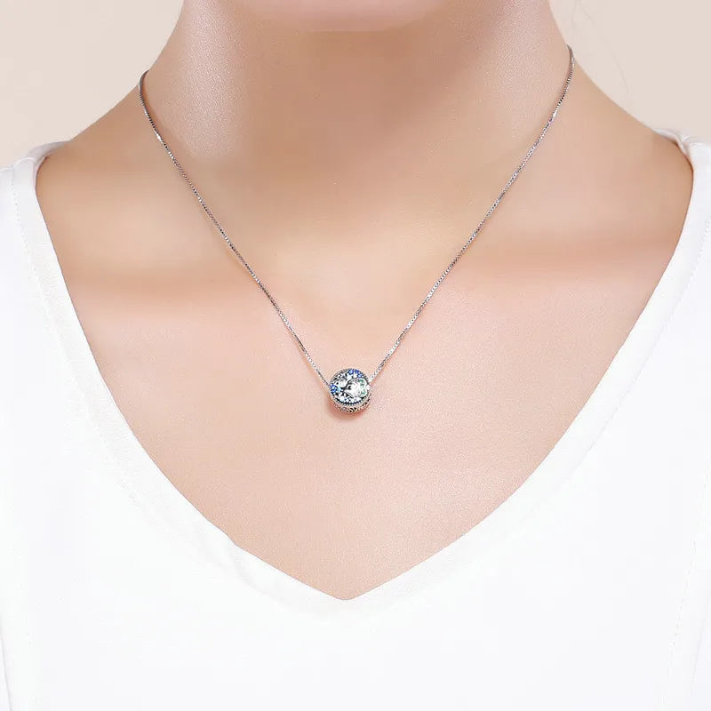 WOSTU 925 Sterling Silver Magical Flying Fish Pendants Blue Ocean Whale Bead Fit Original Bracelet DIY Charms Jewelry Making