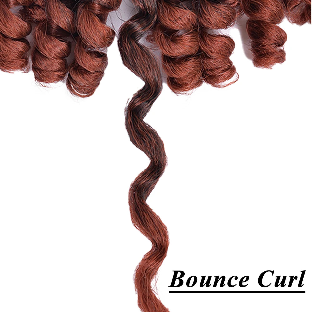 Synthetic Ombre Braiding Hair Jumpy Wand Curl Crochet Braids Hair Extension for Black Women Jamaican Bounce Curly Hair For Women