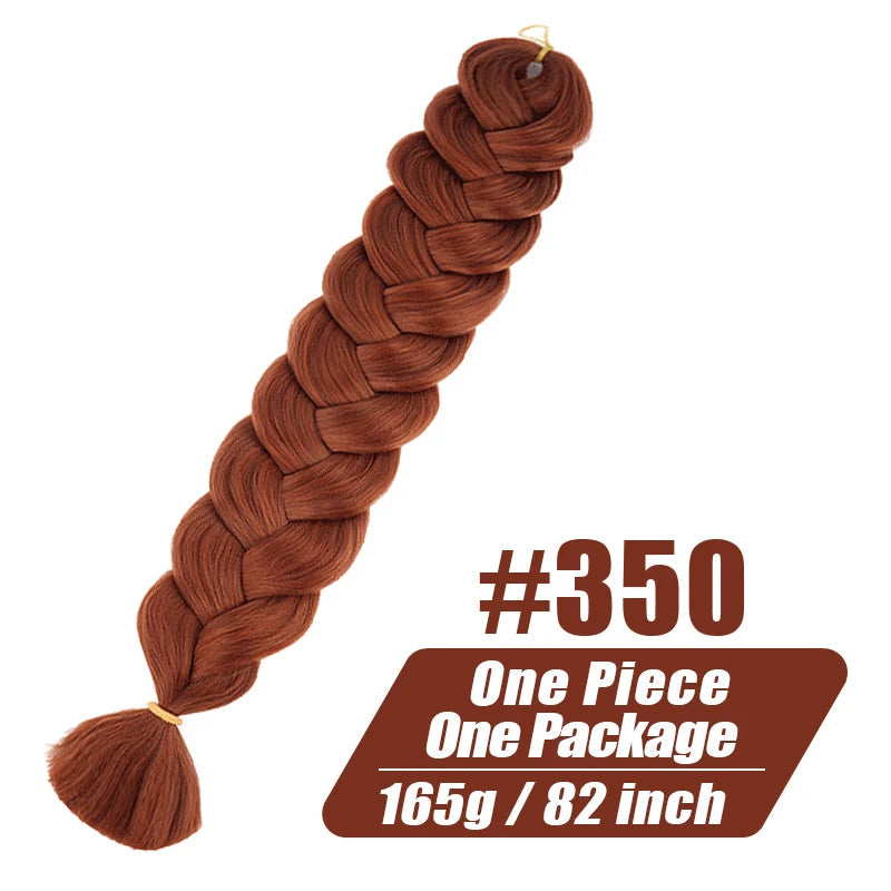 Xpression Jumbo Braiding Hair 82 Inch 165g Crochet Hair Pre Stretched Box Twist Braids Synthetic Hair Extensions For BWomen Viralgem Store