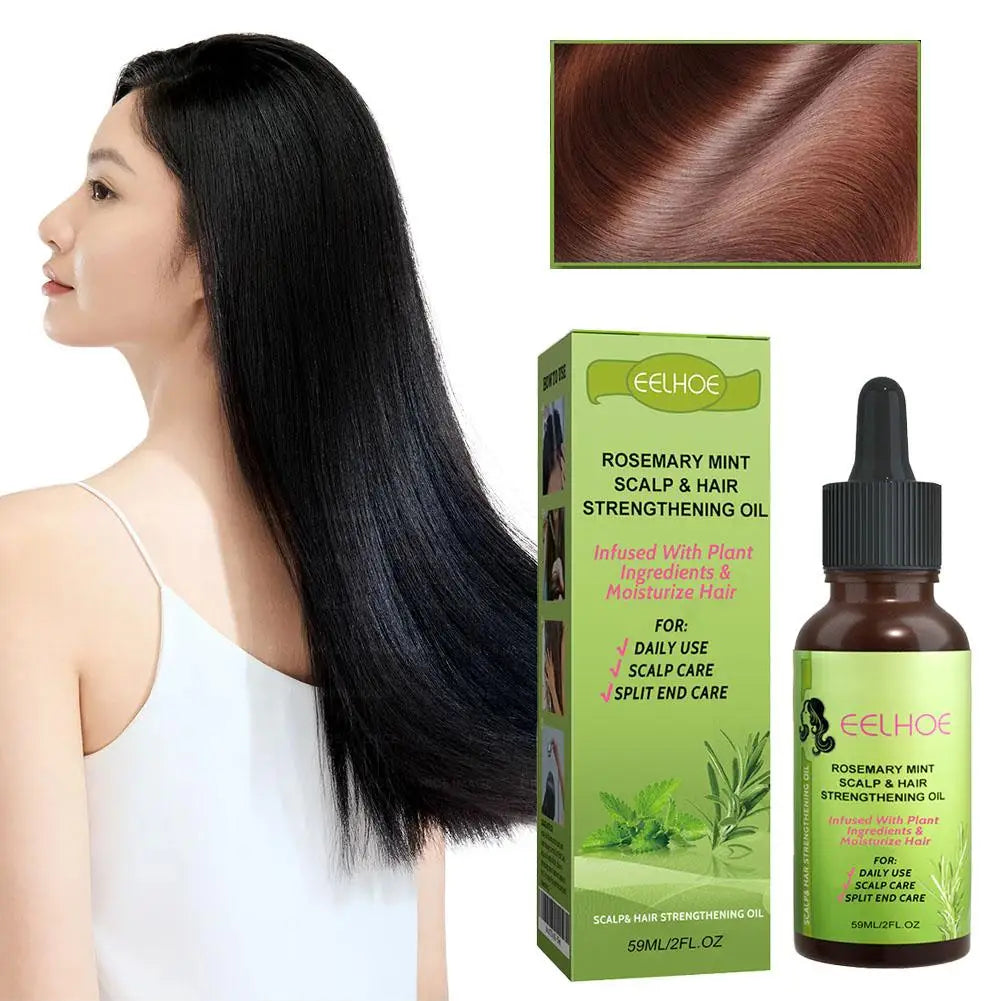 30ml/59ml Batana Rosemary Mint Scalp Hair Strengthening Oil Biotin Essential Oils Nourishing Treatment Split Ends Dry All Types Viralgem Store