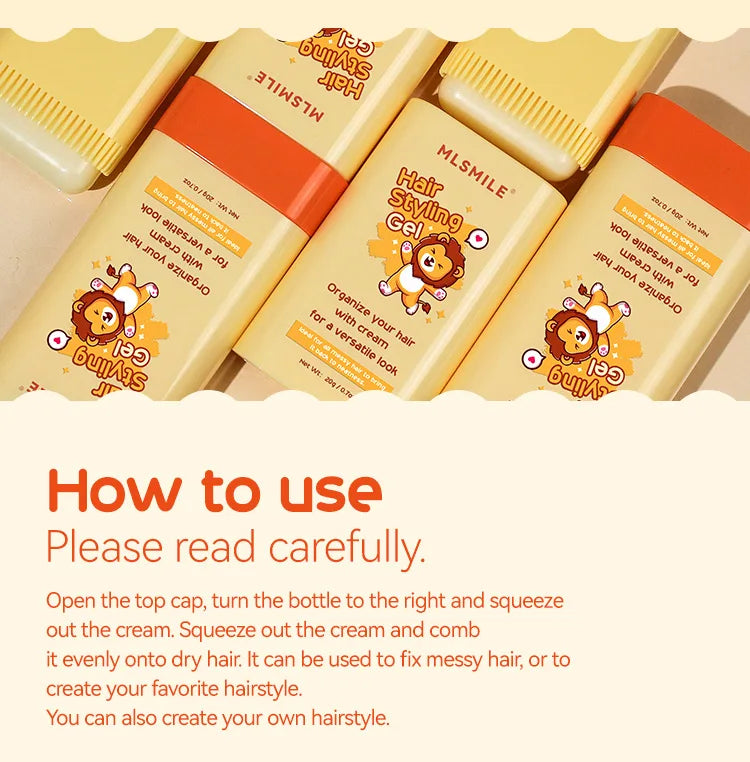 20g Hair Wax Stick Comb Teeth Hair Styling Cream Anti-Frizz for Men Women Children Edge Curly Hair Styling Product Viralgem Store