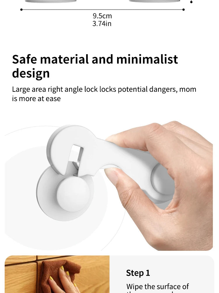 10PCS Baby Safety Locks Cabinet Locks Room Locks Drawer Locks Anti-Pinch Folio Locks Safety Protection Products Viralgem Store