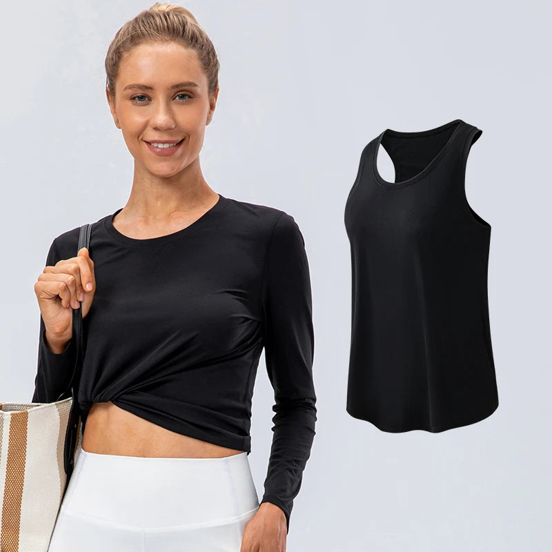 Women Sport tank Tops Loose Yoga Tops Quick Dry Workout Sport Tops For Women Fitness Sport Yoga Shirt Viralgem Store