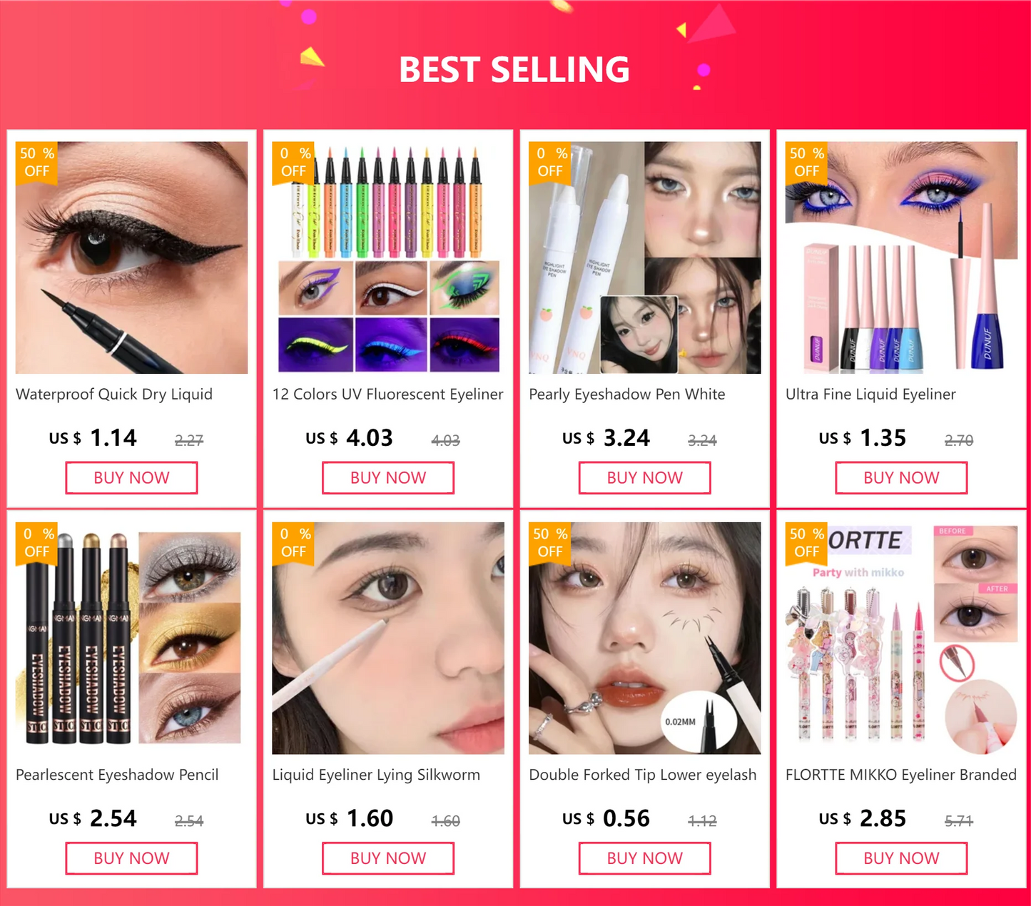 Waterproof Quick Dry Liquid Eyeliner Pen Lasting Lying Silkworm Eyeliner Pencil Ultra-fine Matte Black Brown Beauty Eyes Makeup