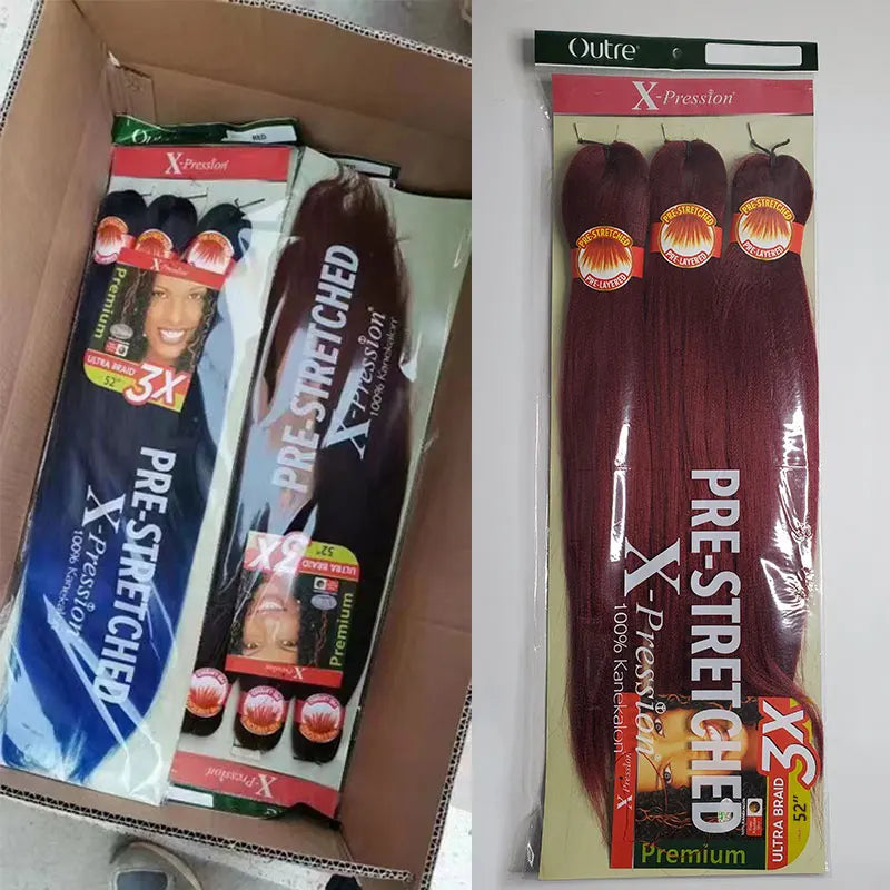 90G Yaki Synthetic Braiding Hair Jumbo Pre Stretched Hair Extensions For Women Kanekalon Curly Crochet Hair Braids Passion Twist