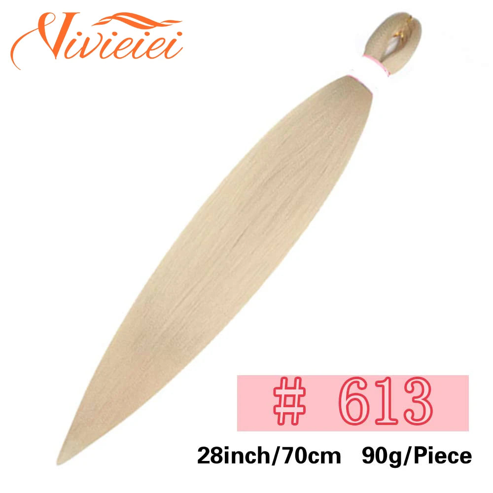 Synthetic Jumbo Braids Hair Extensions 28 Inch Braiding Hair Pre Stretched Orange Green White Blue Red Pink Purple Braids Viralgem Store