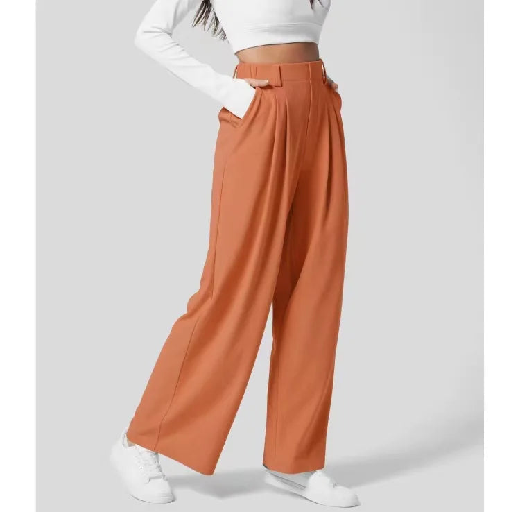 Women's Pants Women's High Waist Wide Leg Pants Casual Loose Pants Straight Office Ladies Korean Fashion Elegant Pants Viralgem Store