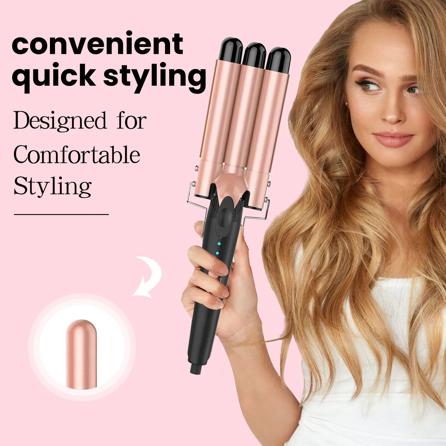 5 in 1 Curling Iron Set with Curling Brush, 0.35”-1.25” Hair Curler Wand for Hairstyle and Heat Resistant Gloves and Hair Clips Viralgem Store