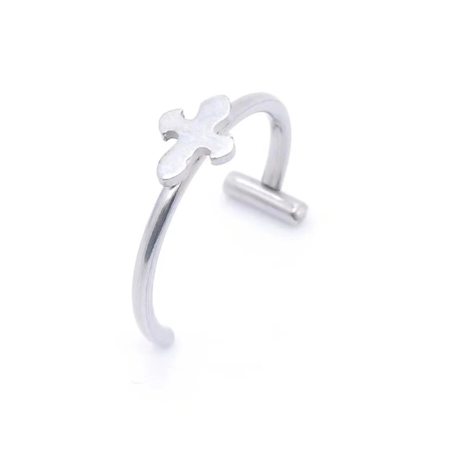 1Pc Stainless Steel Fake Nose Ring Hoop Septum Rings C Clip Lip Ring Earring Fake Nose Piercing Women Body Jewelry Non-Pierced