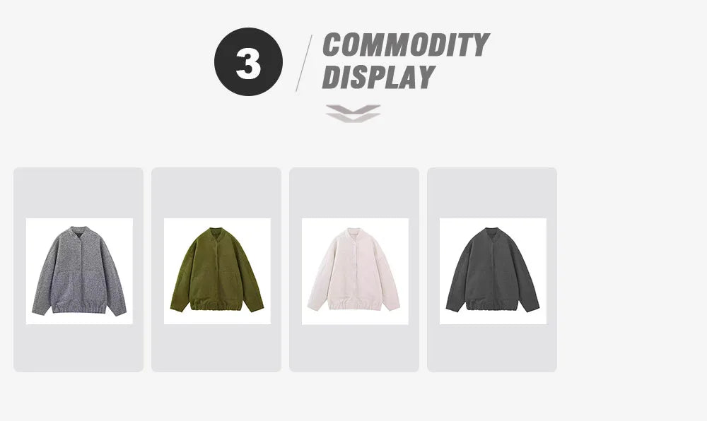 2023 Women Fashion With Pockets Oversized Bomber Jacket Coat Vintage Long Sleeve Snap Button Female