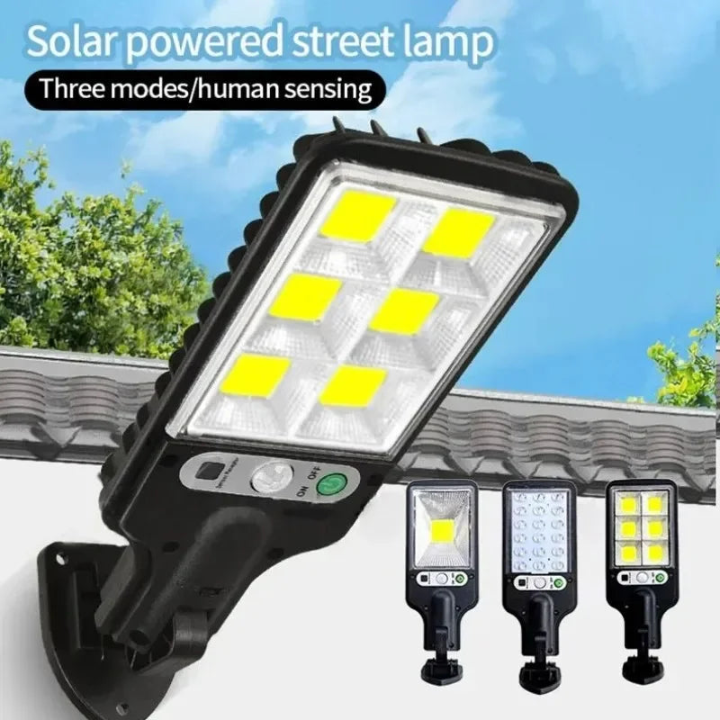 72/108COB Solar Lights Outdoor With 3 Mode Waterproof Motion Sensor Security Lighting LED Wall Street Lamp for Garden Patio Path Viralgem Store