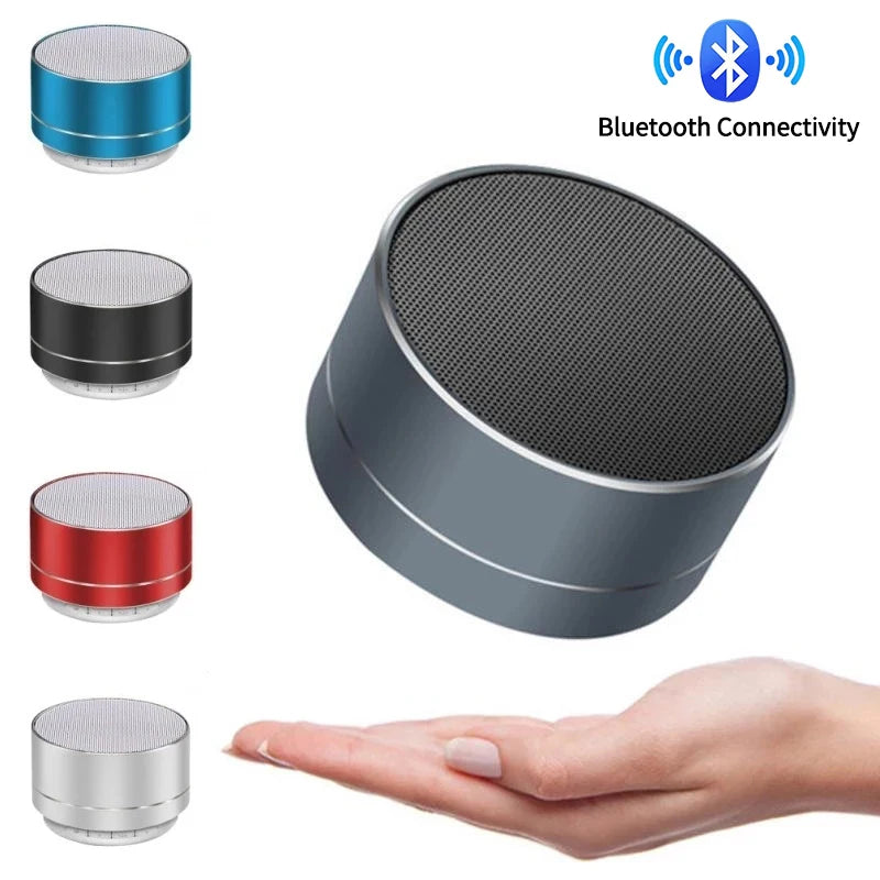 A10 Metal Speaker Bluetooth Wireless Portable Car Audio Dazzling Crack LED Lights Subwoofer Support TF Card USB Charging For PC