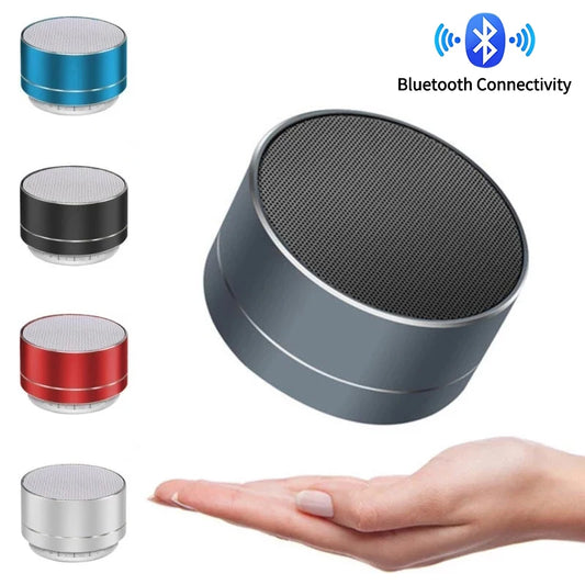 A10 Metal Speaker Bluetooth Wireless Portable Car Audio Dazzling Crack LED Lights Subwoofer Support TF Card USB Charging For PC