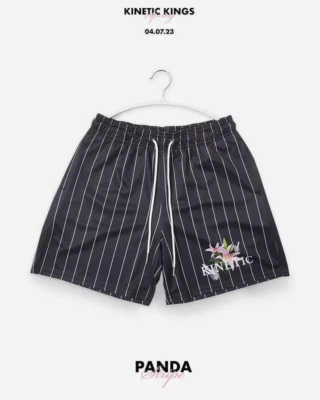 Striped pattern casual shorts 2024 summer new American Basketball running quarterpants men's fitness shorts