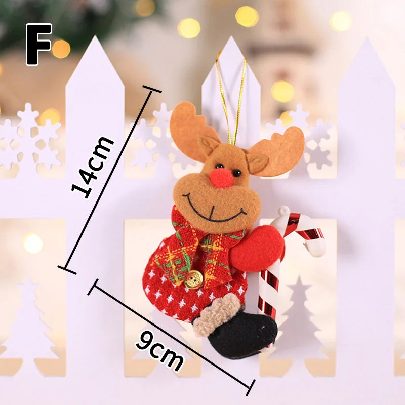 2023 Happy New Year Christmas Ornaments DIY Xmas Gift Santa Claus Snowman Tree Pendant Doll Hang for Home Noel Natal Decorations Viralgem Store