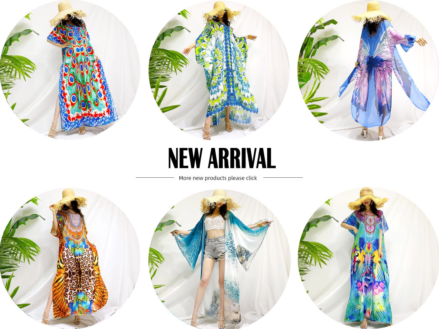 2024 New Arrival French Style Retro Fancy Plus Size Slim Looking Dress Loose Beach Dress Sanya Seaside Vacation