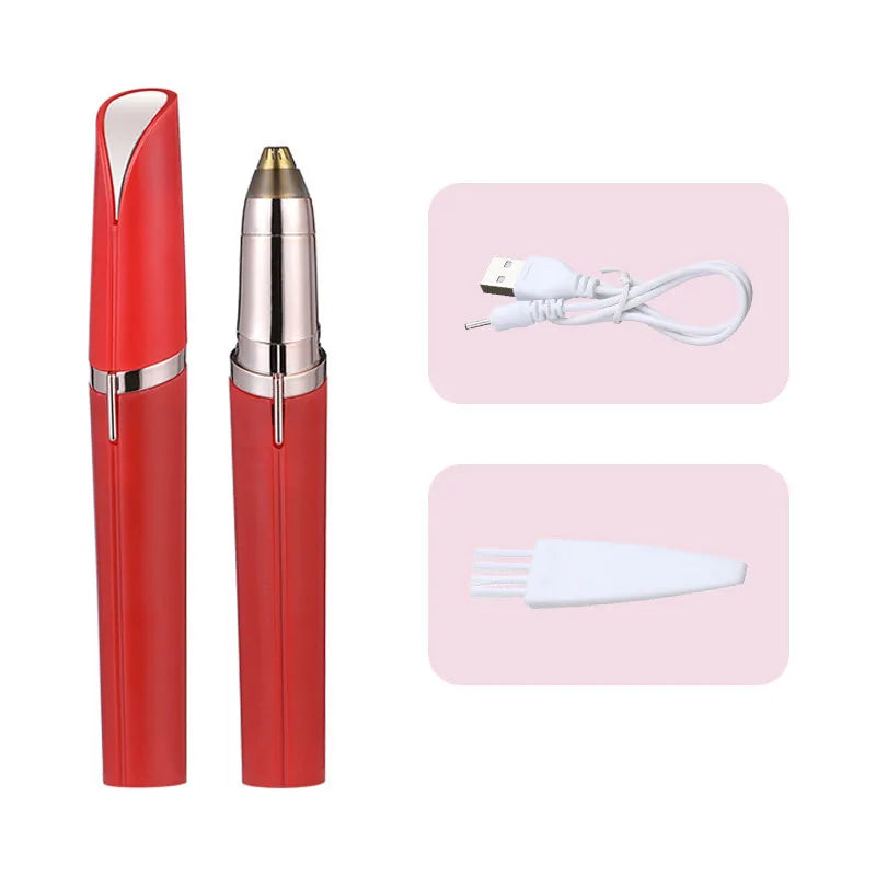 Womens Electric Eyebrow Trimmer Eye Brow Shaper Pencil Face Hair Remover For Women Automatic Eyebrow Shavers Pocketknife