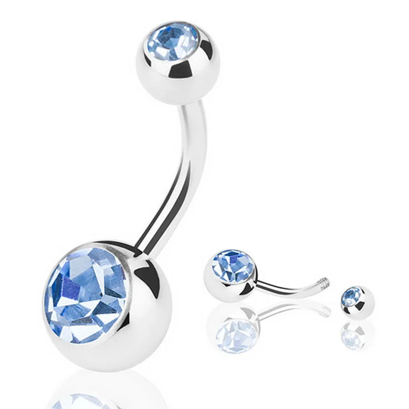 1PC Stainless Steel Belly Button Piercing Body Jewelry Women Cubic Zirconia Drop Dangle Earring Navel Piercing ombligo