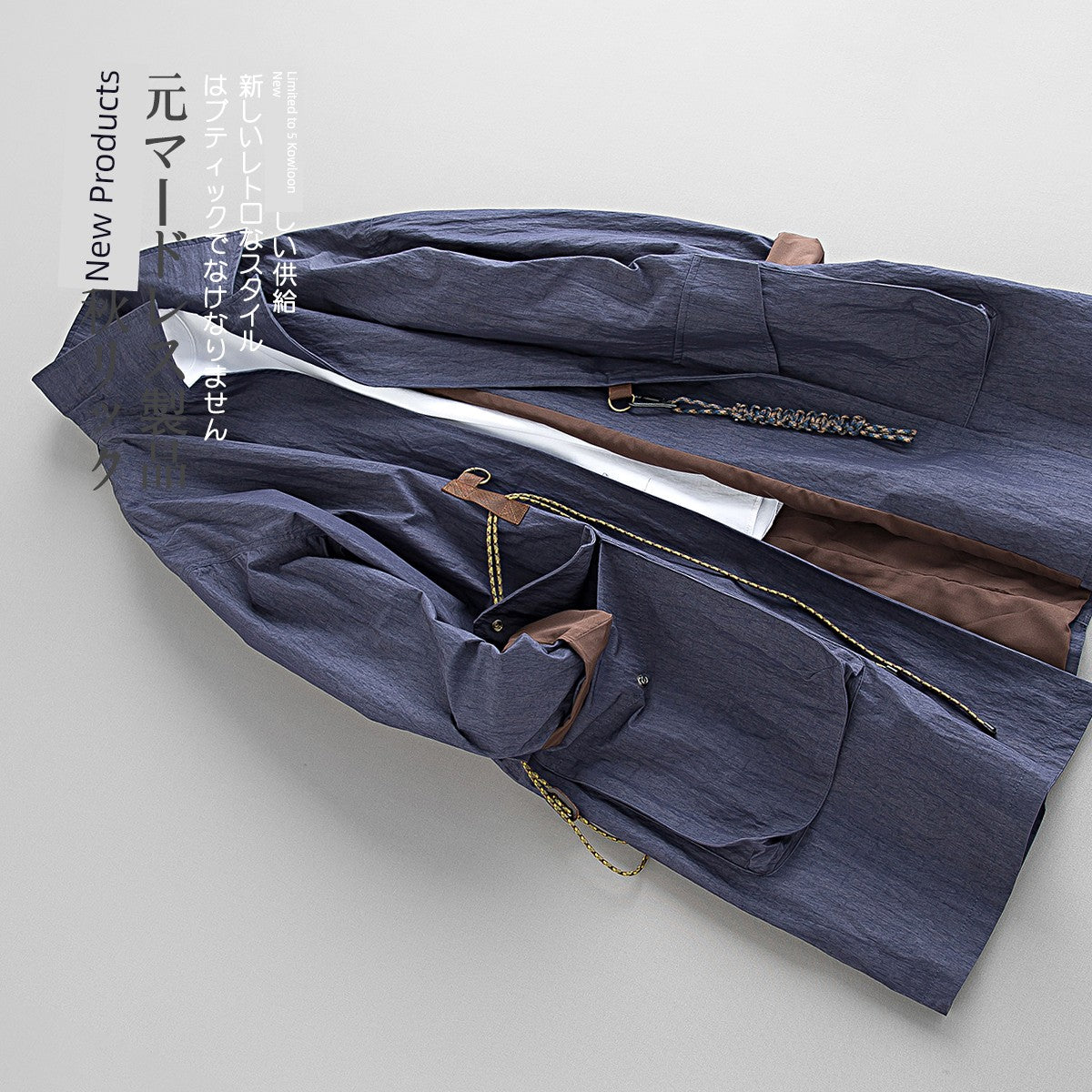 Spring & Fall Retro Removable Mid Length Long Length Outdoor Windbreaker Viralgem Store