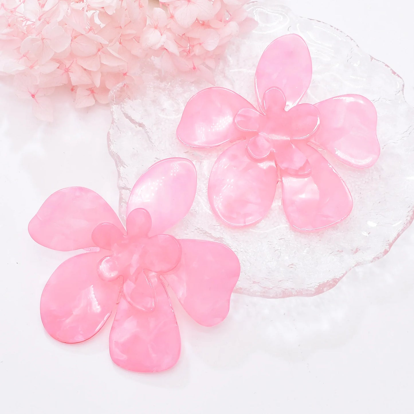 Acrylic Fashion Big Flower Pendant Earrings Double Layer Flowers Women's Earrings for Women 2023 New Party Jewelry Gifts