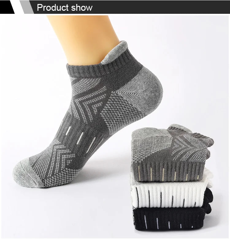 6 Pairs/Lot Men's Sport Socks Breathable Outdoor Running buffer thickenBasketball Socks Cotton Training Short Tube Socks For Men Viralgem Store