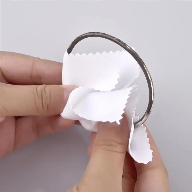 50Pcs Polish Polishing Cloth Silver Color Cleaning Polishing Cloth Soft Clean Wipe Wiping Cloth For Silver Gold Jewelry Tool