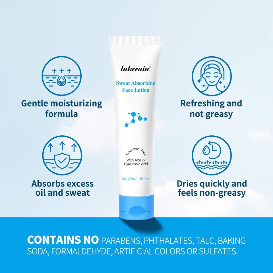 Sweat Absorbing Face Lotion Matte 40Ml Long - Lasting Sweat Control Absorbs Excess Oil Antioxidants Nourish Great Makeup Base Viralgem Store