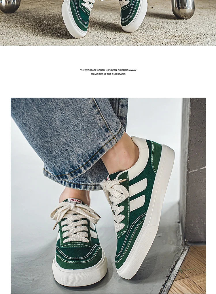 2023 Hot Sale Canvas Shoes Men Skateboard Shoes Platform Comfortable Casual Walking Streetwear Teenager Men Vulcanize Shoes Viralgem Store