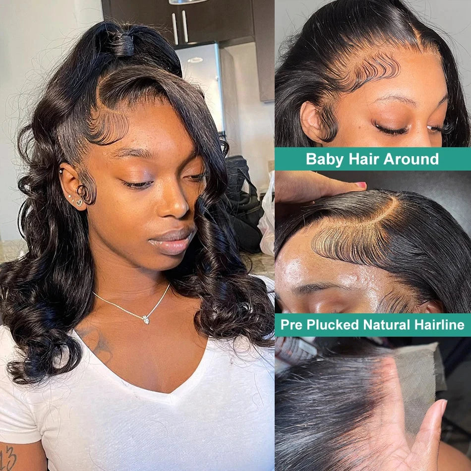 250 Density Short Bob Body Wave 13x4 13x6 Transparent Lace Front Human Hair Wigs Brazilian Lace Frontal Wig 5x5 Lace Closure Wig Viralgem Store