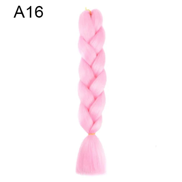 Synthetic Ombre Braiding Hair 24Inch 1Pack Pre Stretched Box Jumbo Colorful Crochet  Extensions for Women