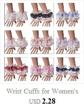Steampunk Lolita Hand Sleeve Wrist Cuffs Ruffled Floral Lace Elastic Bracelet XX9D Viralgem Store