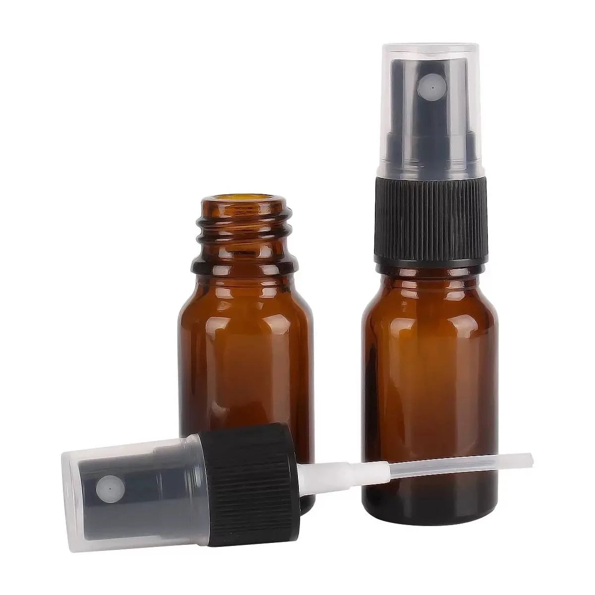 20pcs30ML/ 50ML Empty Amber Glass Portable Spray Bottle Essential Oil Container Mini Mist Spray Bottle Perfume Bottle Refillable