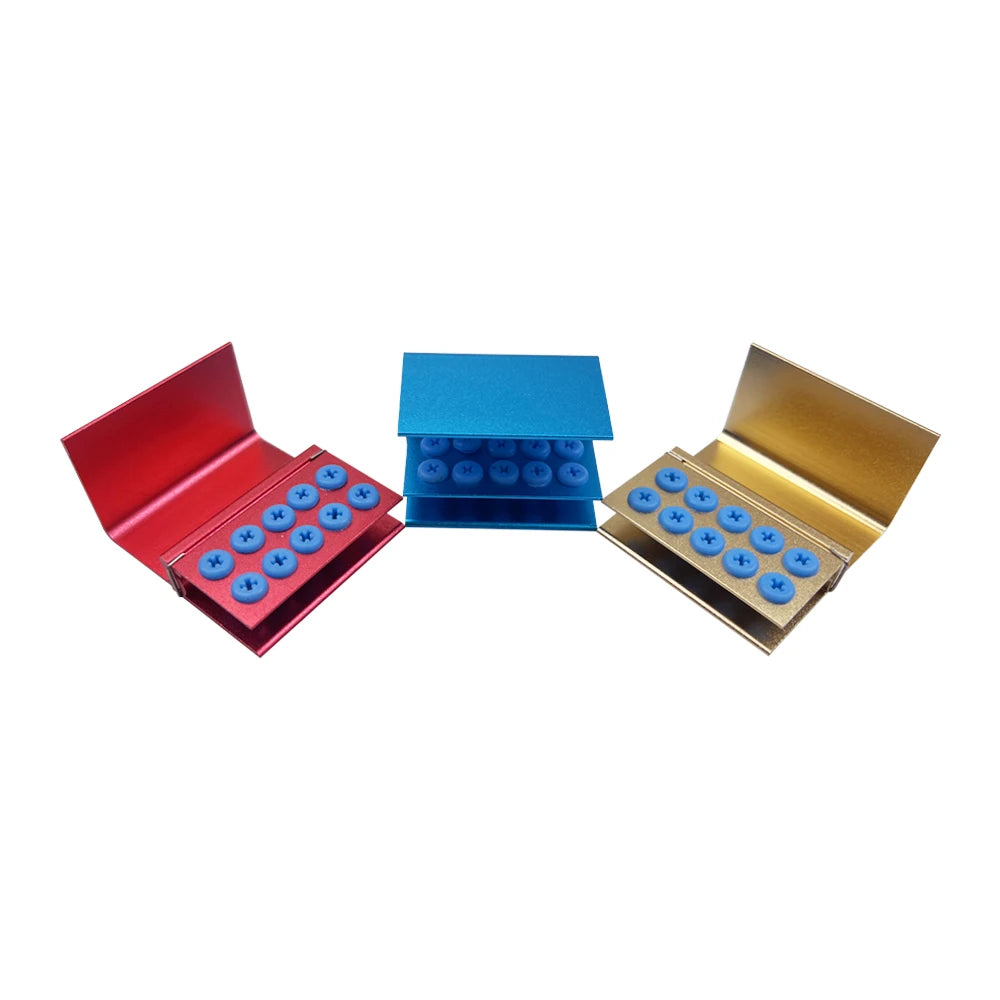 10 Holes Dental Burs Holder Block Case For High Speed Burs& Low Speed Burs Autoclave Sterilizer Burs Organizer Case