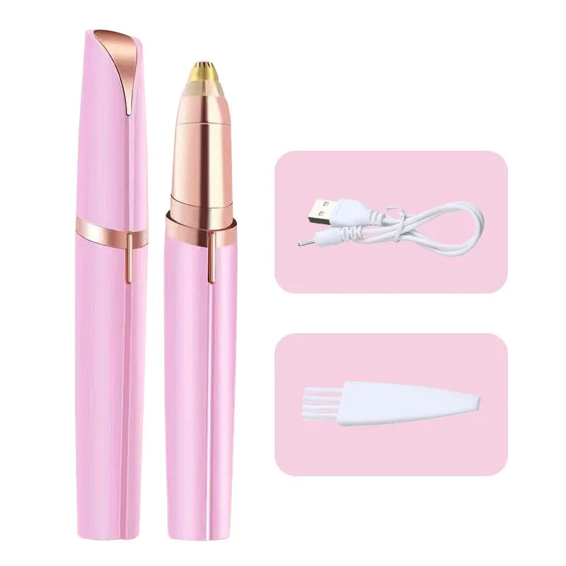 Womens Electric Eyebrow Trimmer Eye Brow Shaper Pencil Face Hair Remover For Women Automatic Eyebrow Shavers Pocketknife
