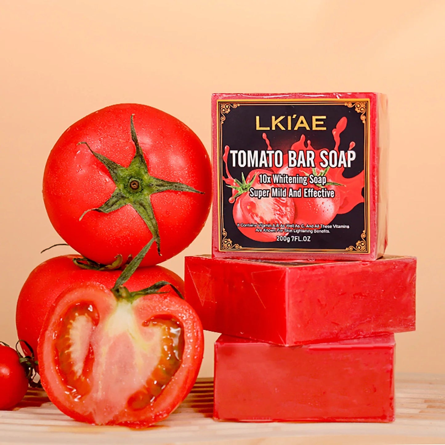 AILKE Organic Tomato Soap Bar, Lightening Skin, Deeply Clean, Exfoliate, Remove Dark Spots, Moisturizing, For Face and Body Viralgem Store