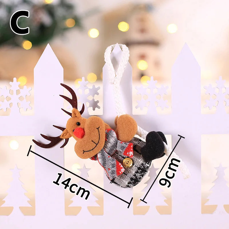 2023 Happy New Year Christmas Ornaments DIY Xmas Gift Santa Claus Snowman Tree Pendant Doll Hang for Home Noel Natal Decorations Viralgem Store