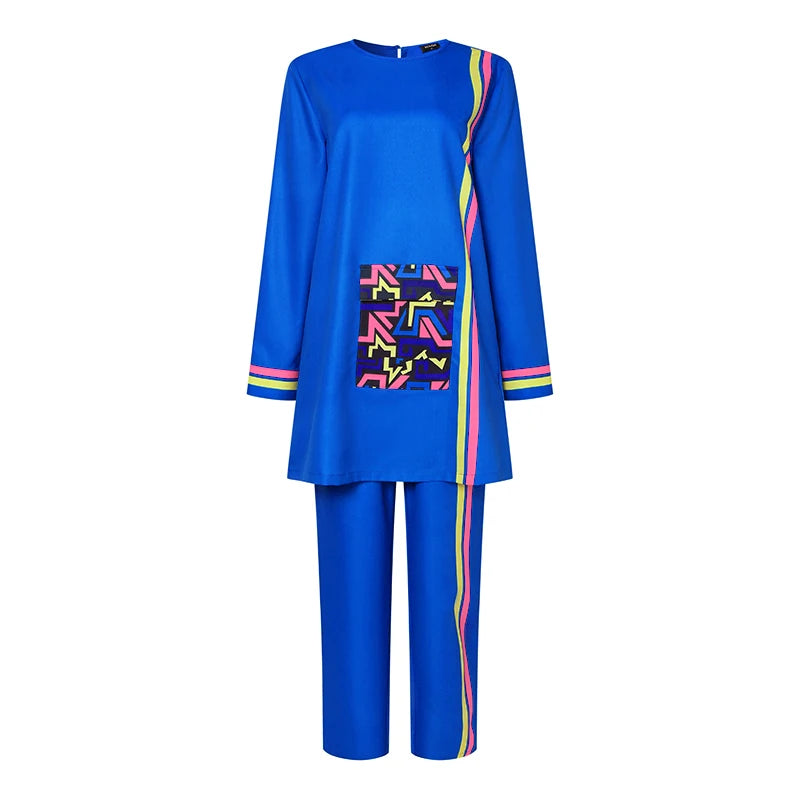 2024 VONDA Bohemian Vintage Printed Pant Sets Autumn Women Elegant Suits Fashion Long Sleeve Tops and Trousers Casual Loose 2PCS