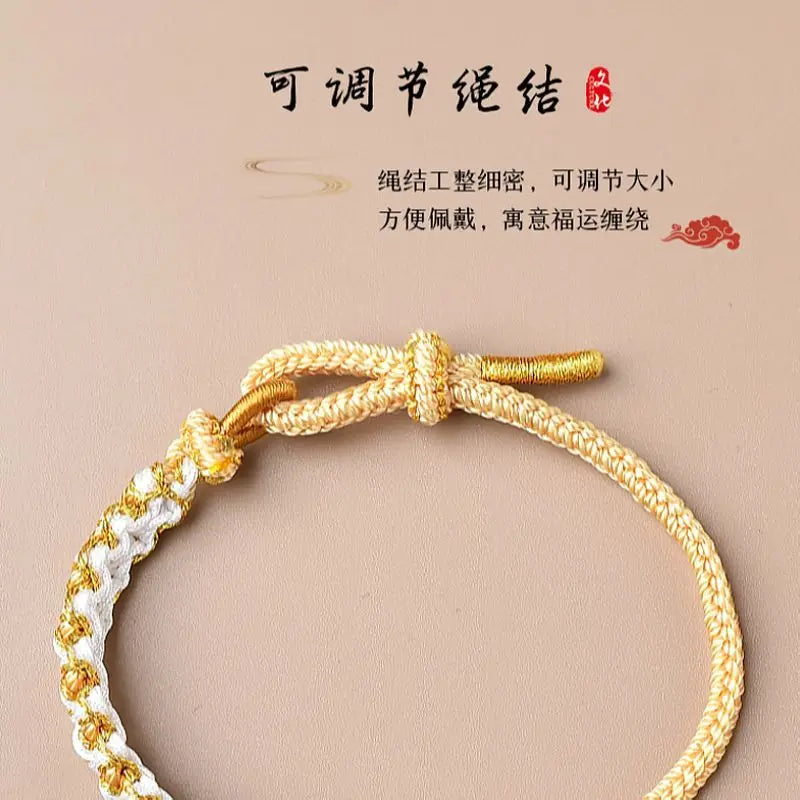 Suzuki Orchid Hand Rope Couple Bracelet Handmade Braided Small Peach Blossom Semi-finished Product String Beads for Girlfriend Viralgem Store