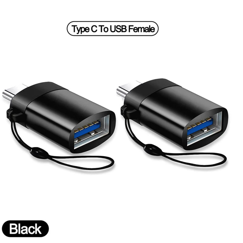 1/2PC Type C To USB 3.0 OTG Adapter USB C Male To USB Female Converter For Laptop Macbook Samsung Xiaomi USB C OTG Connector
