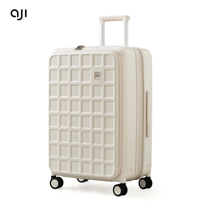 AJI Luggage Travel Suitcase Women Men Suitcase Trip Cabin Expandable Suitcases On Wheelstsa Lock Trolley Case Plaid Pattern Viralgem Store